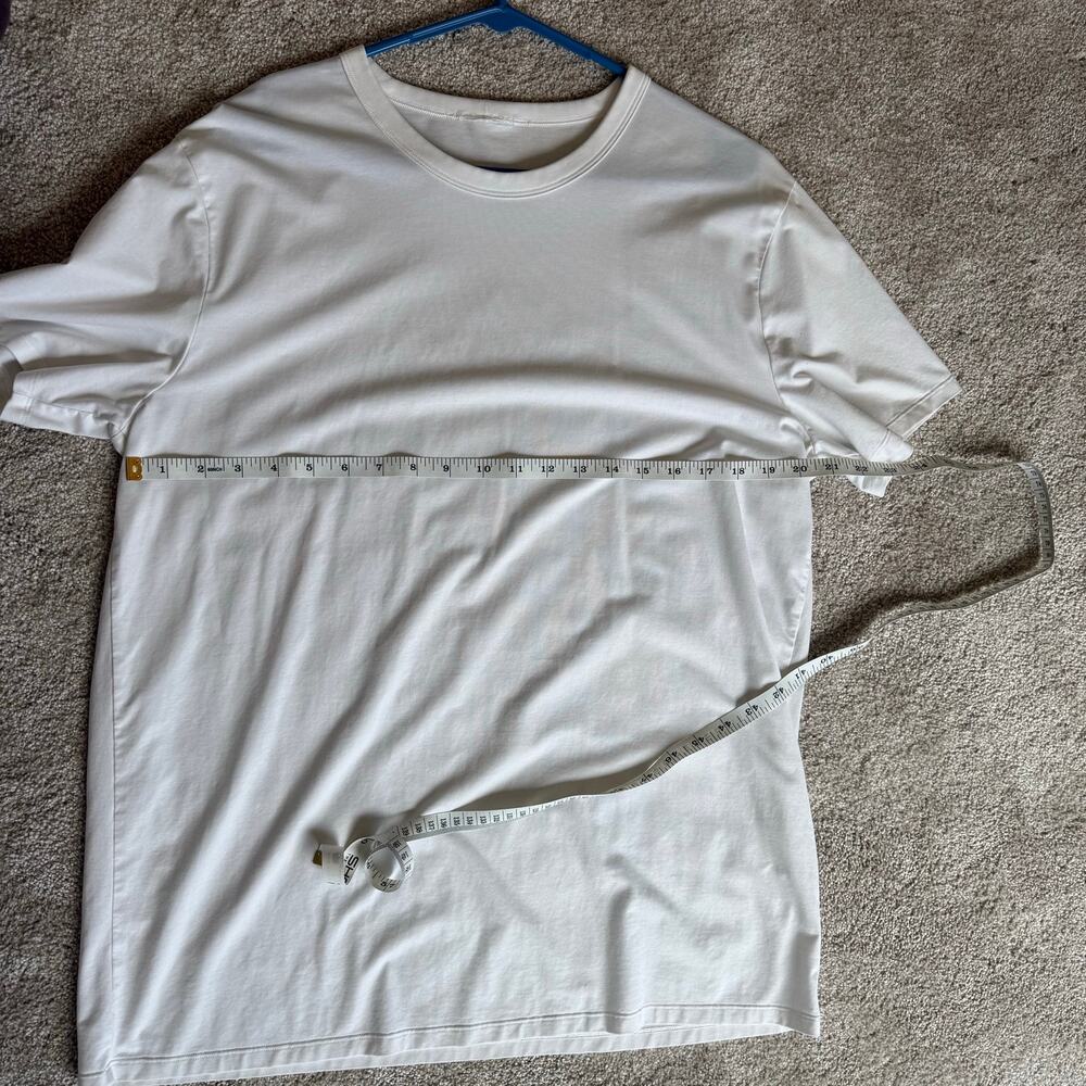 Lululemon Men White Fundamental T Shirt Crew Neck Short Sleeve Tee XL - Picture 4 of 6